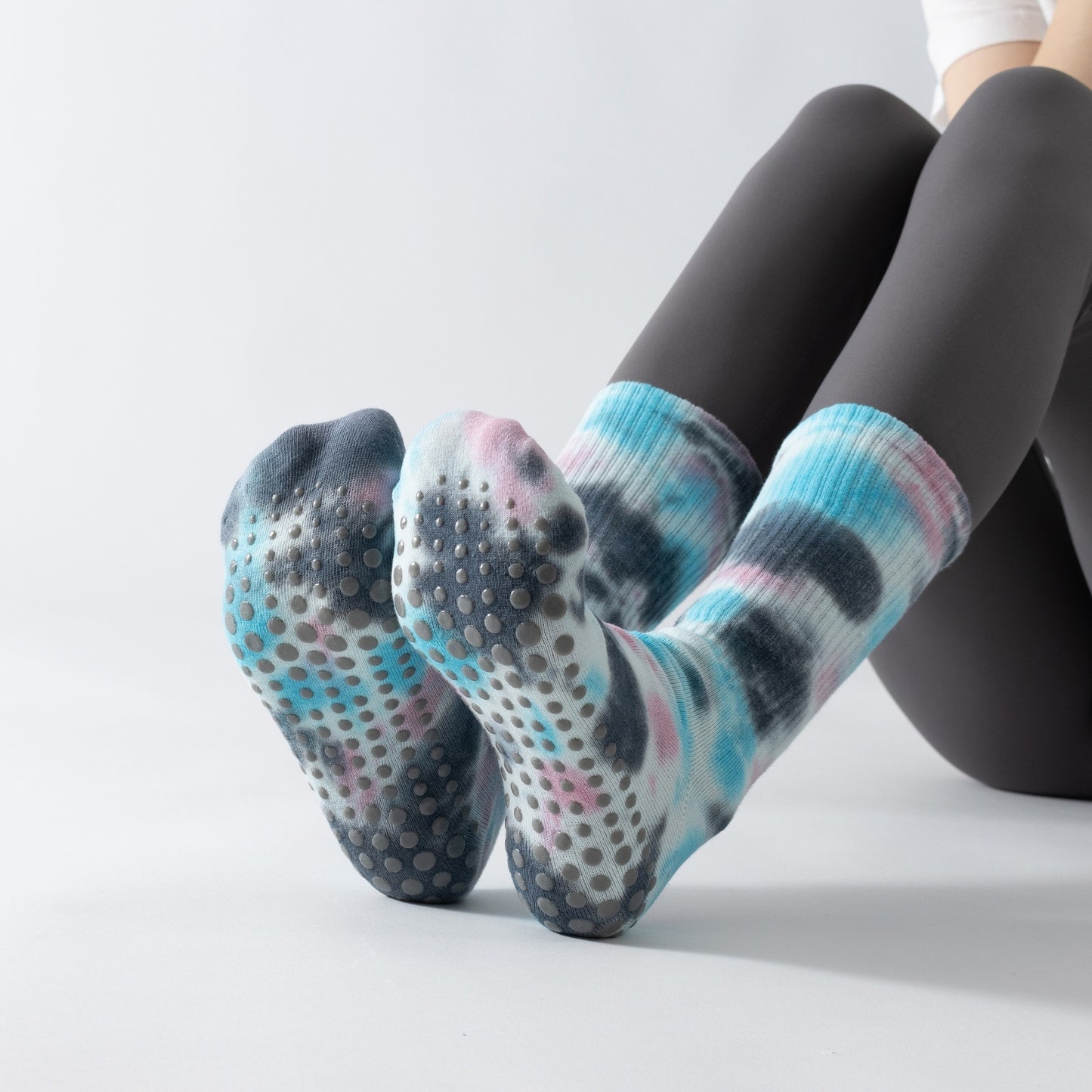 Tie & dye Long Pilates Grip Socks