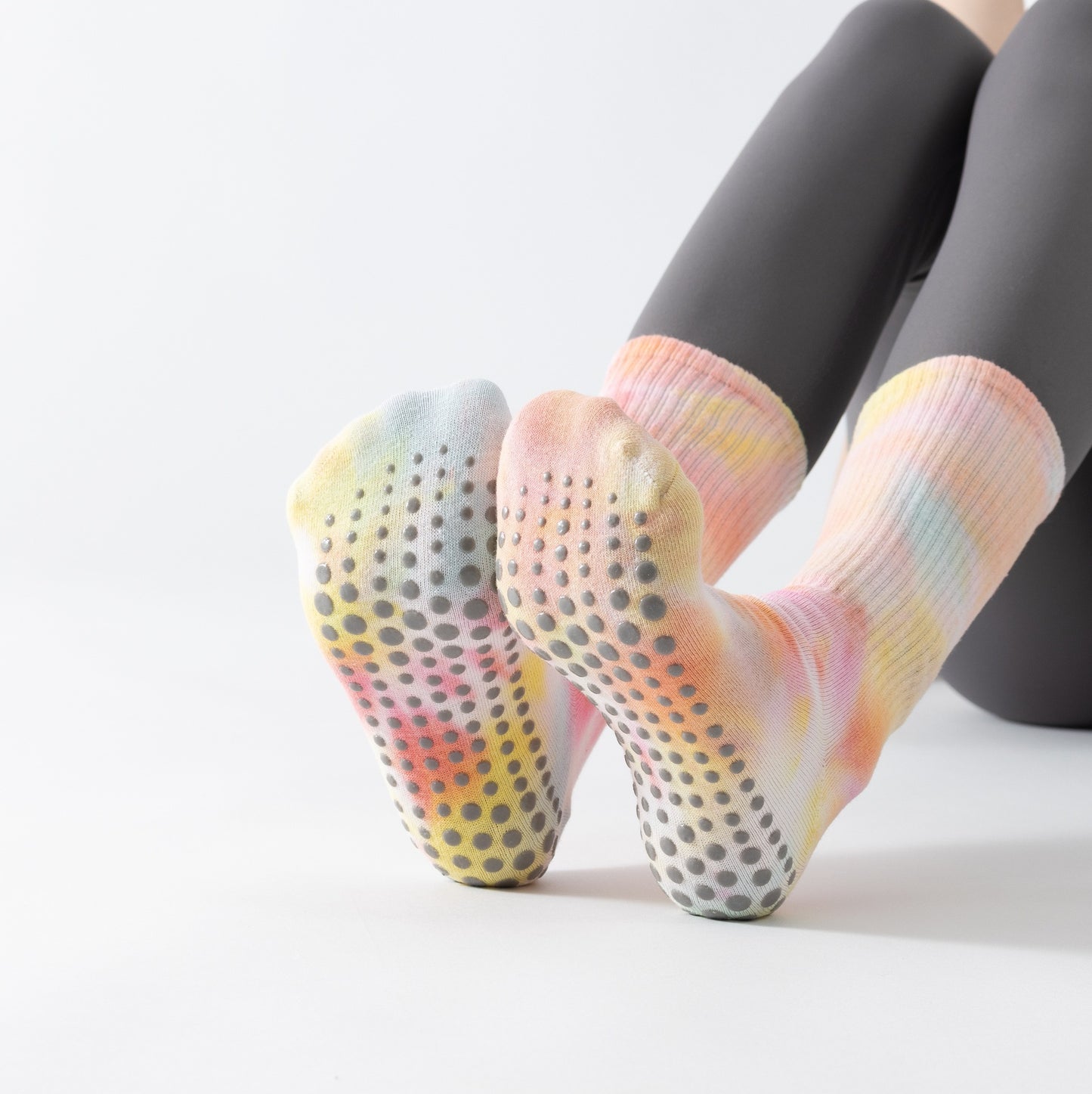 Tie & dye Long Pilates Grip Socks