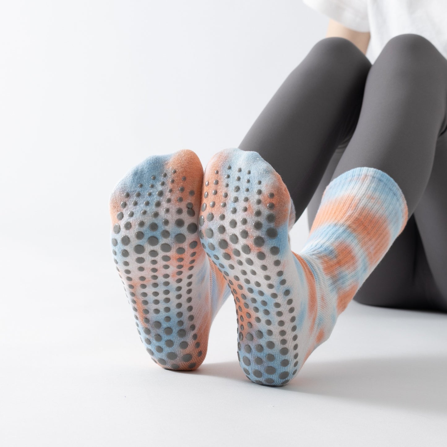 Tie & dye Long Pilates Grip Socks